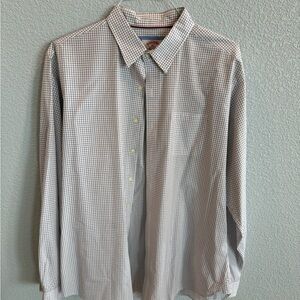 Brooks Brothers Blue and White Check Dress Shirt